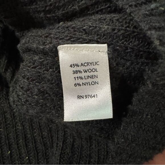 J Pure Jill Knit Dolman 3/4 Sleeve Pullover Sweater Size M Grey Wool Boat Neck - Picture 5 of 10